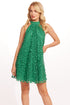 Halter Swing Mini Dress - Seaglass Petal